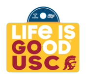 USC Trojans Go USC Life Is Good Stacked Decal